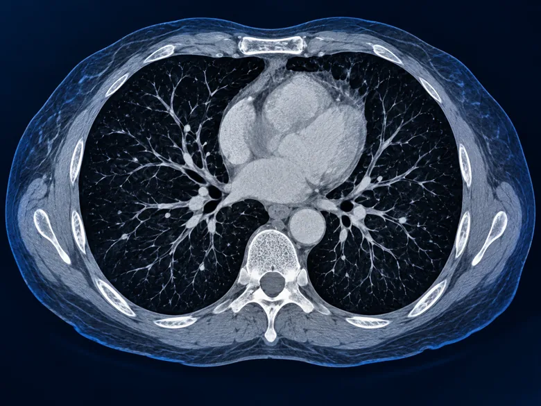 Illustration representing CT Pulmonary Angiography