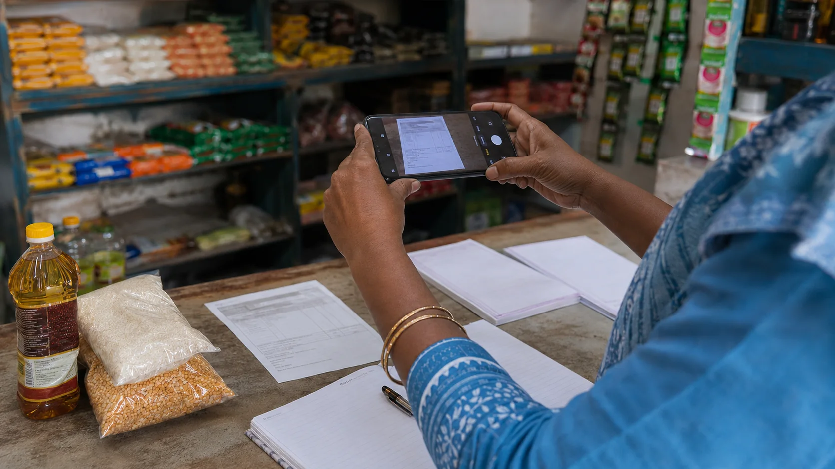 Document and image data collection in a retail environment