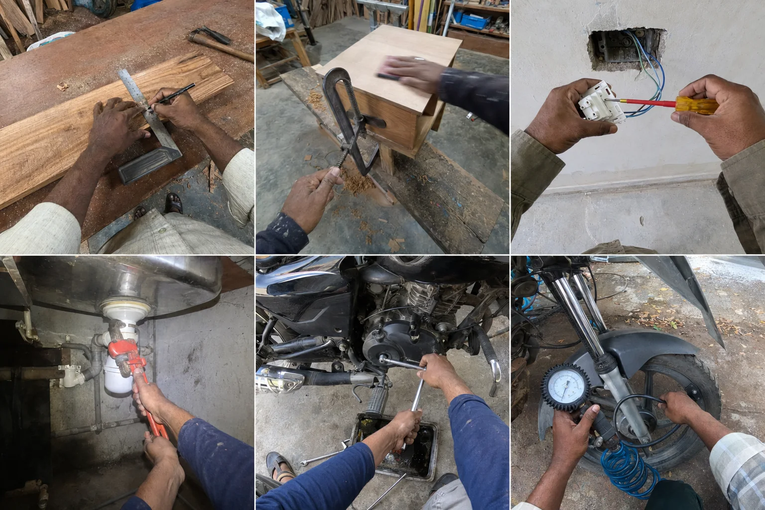 Real-world skilled worker task collection examples